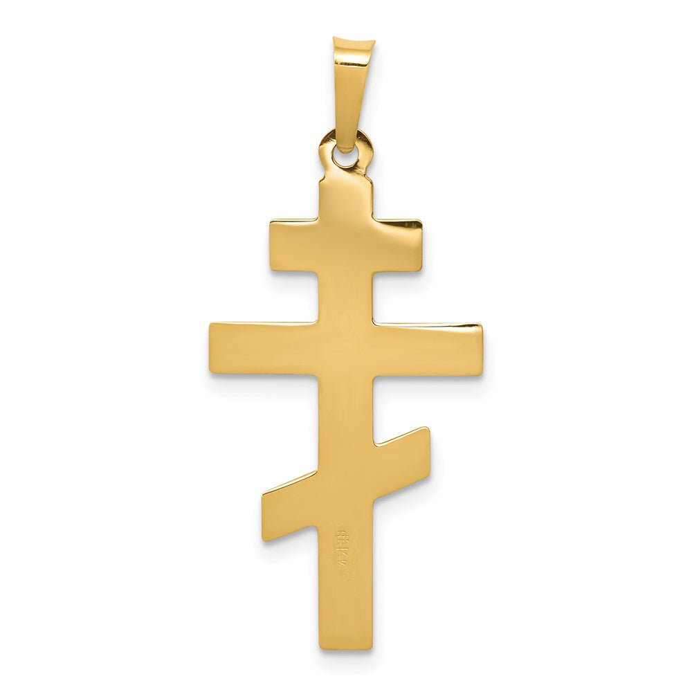 14K Gelbgold Orthodoxes Kreuz Charm