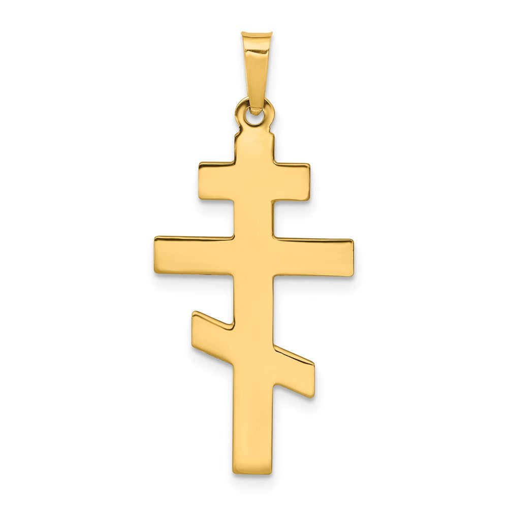 14K Gelbgold Orthodoxes Kreuz Charm