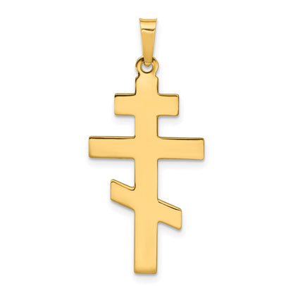 14K Gelbgold Orthodoxes Kreuz Charm