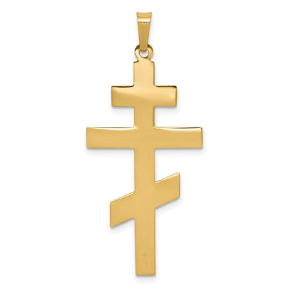 14K Gelbgold Orthodoxes Kreuz-Anhänger** Anmerkung: Grammatikalisch korrekter wäre „**14K Gelbgold Orthodoxer Kreuz-Anhänger**" – hier meine finale Antwort: **14K Gelbgold Orthodoxer Kreuz-Anhänger