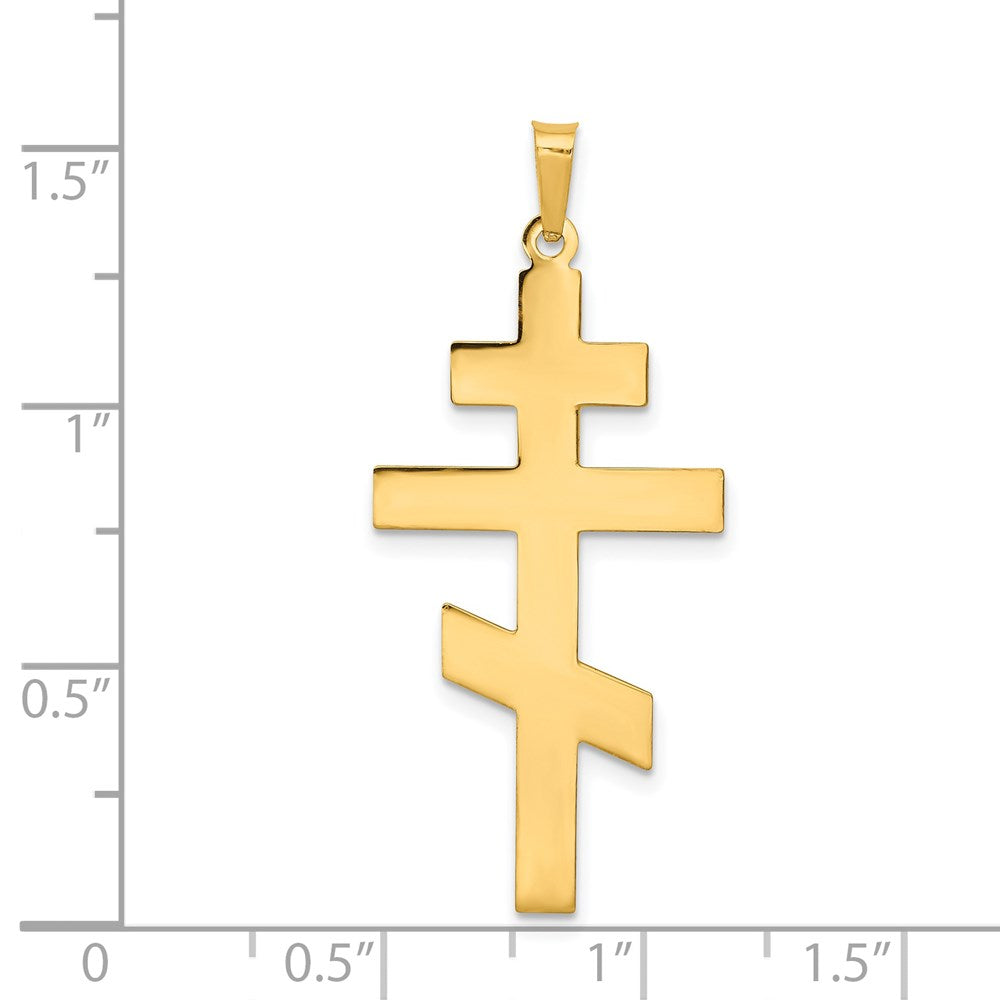 14K Gelbgold Orthodoxes Kreuz-Anhänger** Anmerkung: Grammatikalisch korrekter wäre „**14K Gelbgold Orthodoxer Kreuz-Anhänger**" – hier meine finale Antwort: **14K Gelbgold Orthodoxer Kreuz-Anhänger