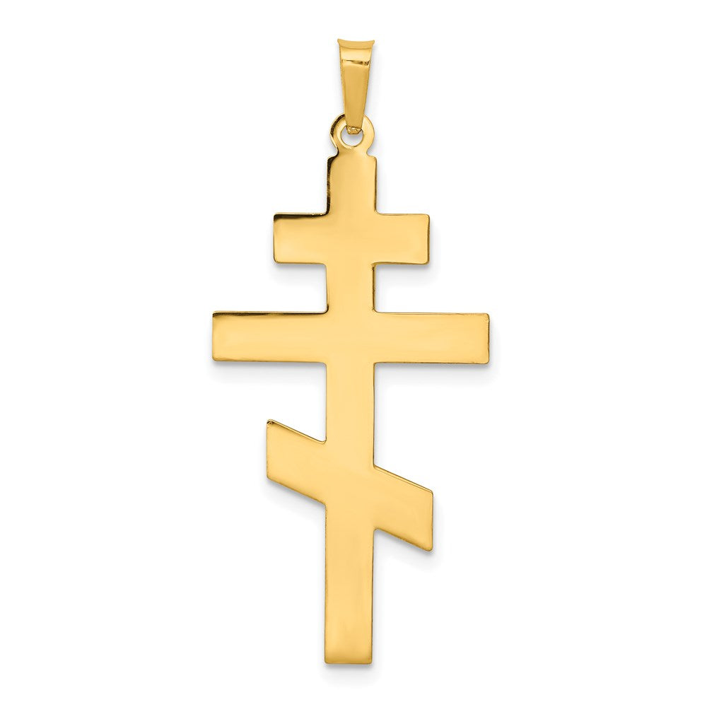14K Gelbgold Orthodoxes Kreuz-Anhänger** Anmerkung: Grammatikalisch korrekter wäre „**14K Gelbgold Orthodoxer Kreuz-Anhänger**" – hier meine finale Antwort: **14K Gelbgold Orthodoxer Kreuz-Anhänger
