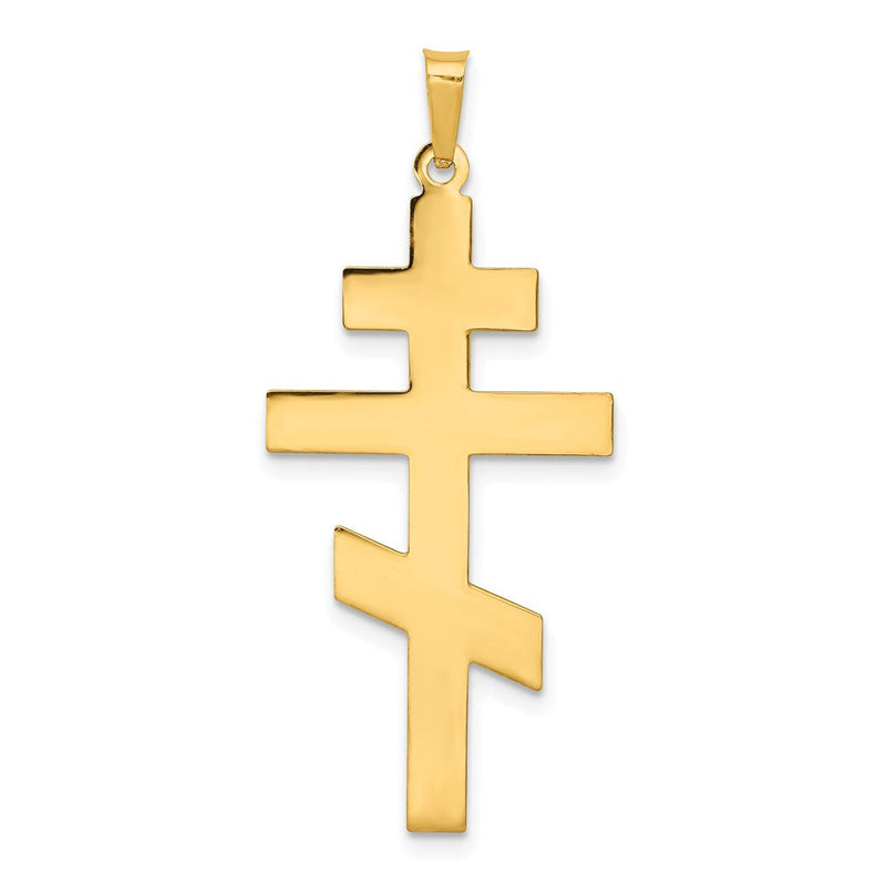 14K Gelbgold Orthodoxes Kreuz-Anhänger** Anmerkung: Grammatikalisch korrekter wäre „**14K Gelbgold Orthodoxer Kreuz-Anhänger**" – hier meine finale Antwort: **14K Gelbgold Orthodoxer Kreuz-Anhänger