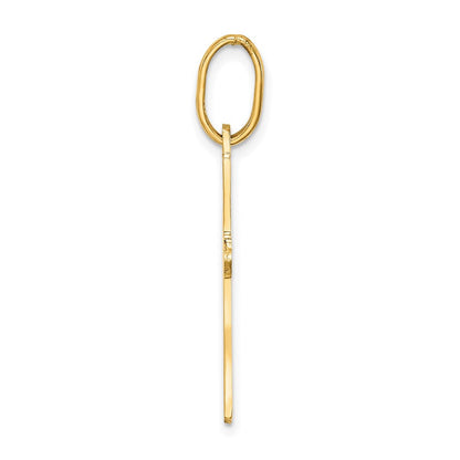14K Gelbgold Polierter Kreuz-Charm