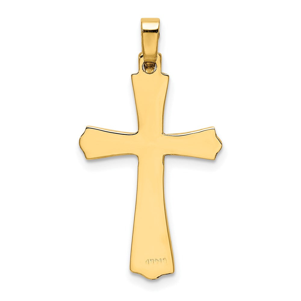 14K Gelbgold Polierter Kreuz-Charm
