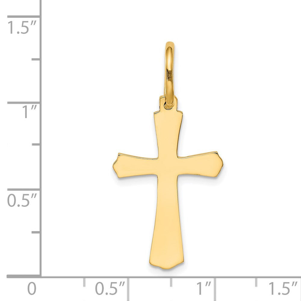 14K Gelbgold Polierter Kreuz-Charm