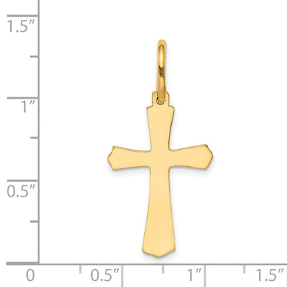 14K Gelbgold Polierter Kreuz-Charm