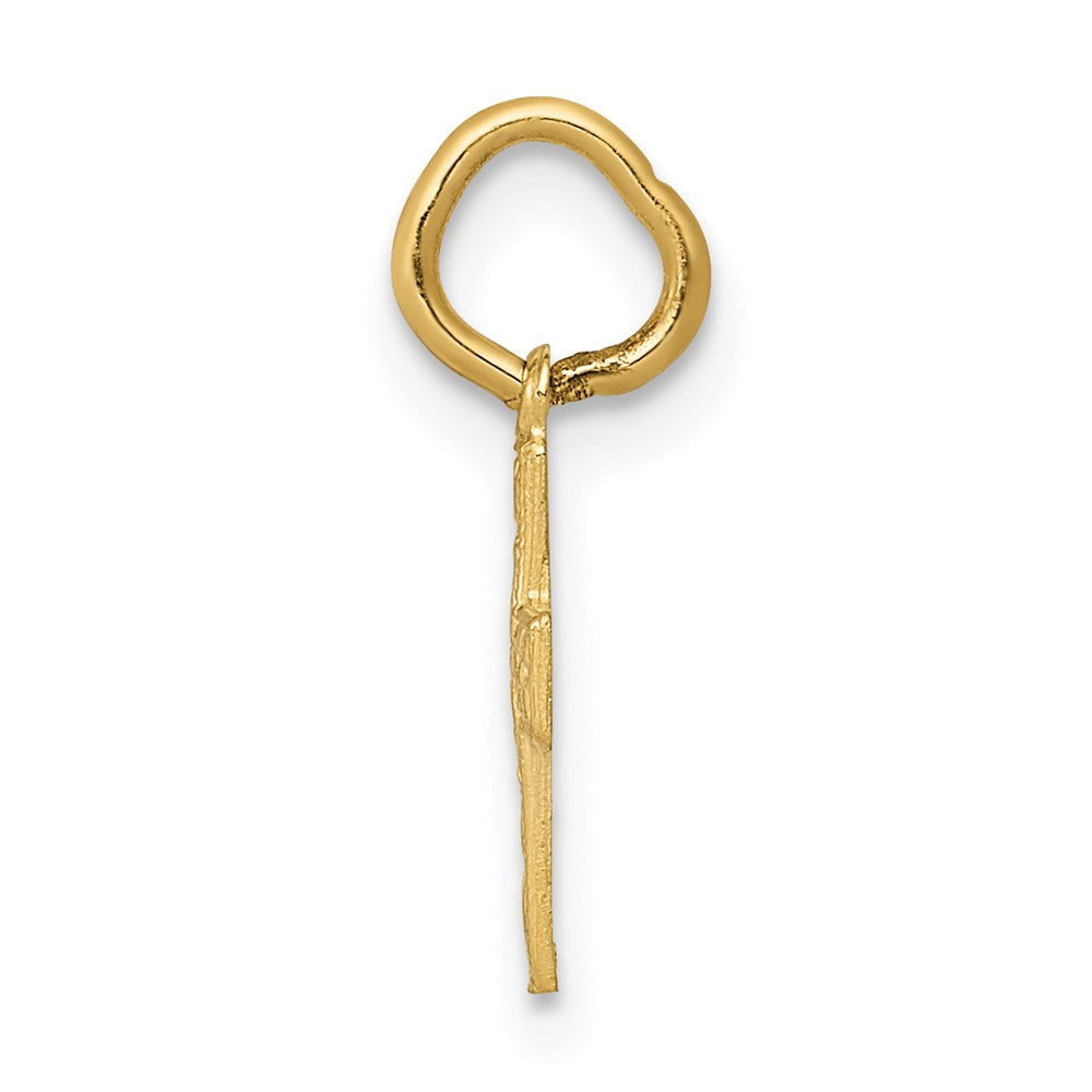 14K Gelbgold 14K Blumen Kreuz Charm