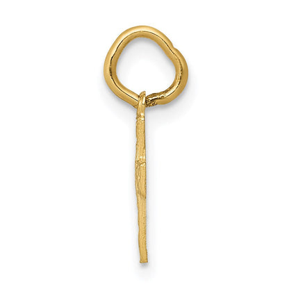 14K Gelbgold 14K Blumen Kreuz Charm