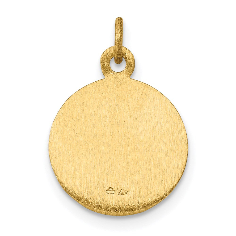 14K Gelbgold Heiliger Georg Medaille Charm