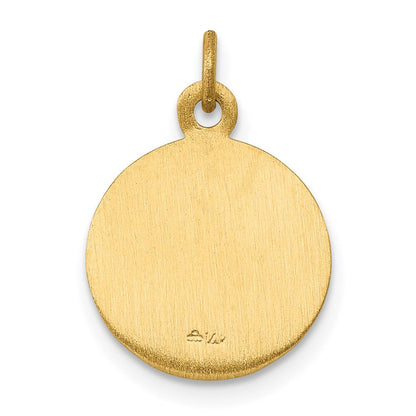 14K Gelbgold Heiliger Georg Medaille Charm