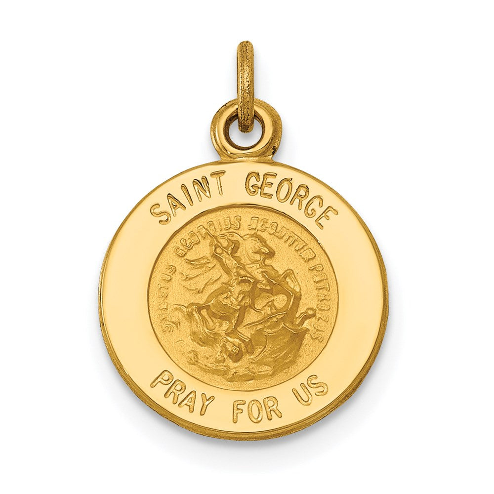14K Gelbgold Heiliger Georg Medaille Charm