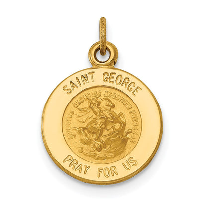 14K Gelbgold Heiliger Georg Medaille Charm