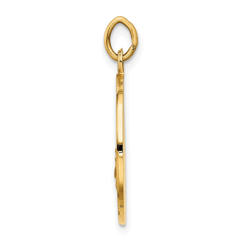 14K Gelbgold Unsere Liebe Frau von San Juan Medaille Anhänger