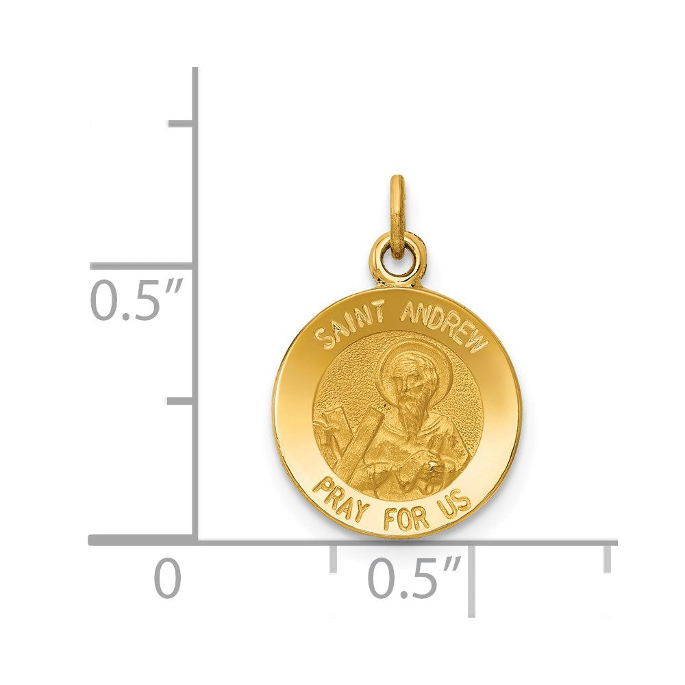 14 K Gelbgold Heiliger Andreas Medaille Charm