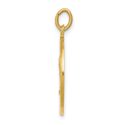 14K Gelbgold Sankt-Andreas-Medaille-Anhänger
