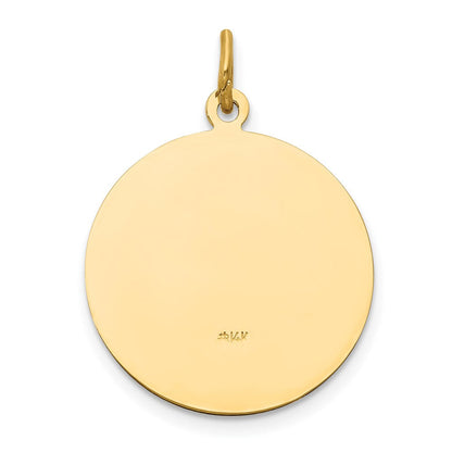 14K Gelbgold Sankt-Andreas-Medaille-Anhänger