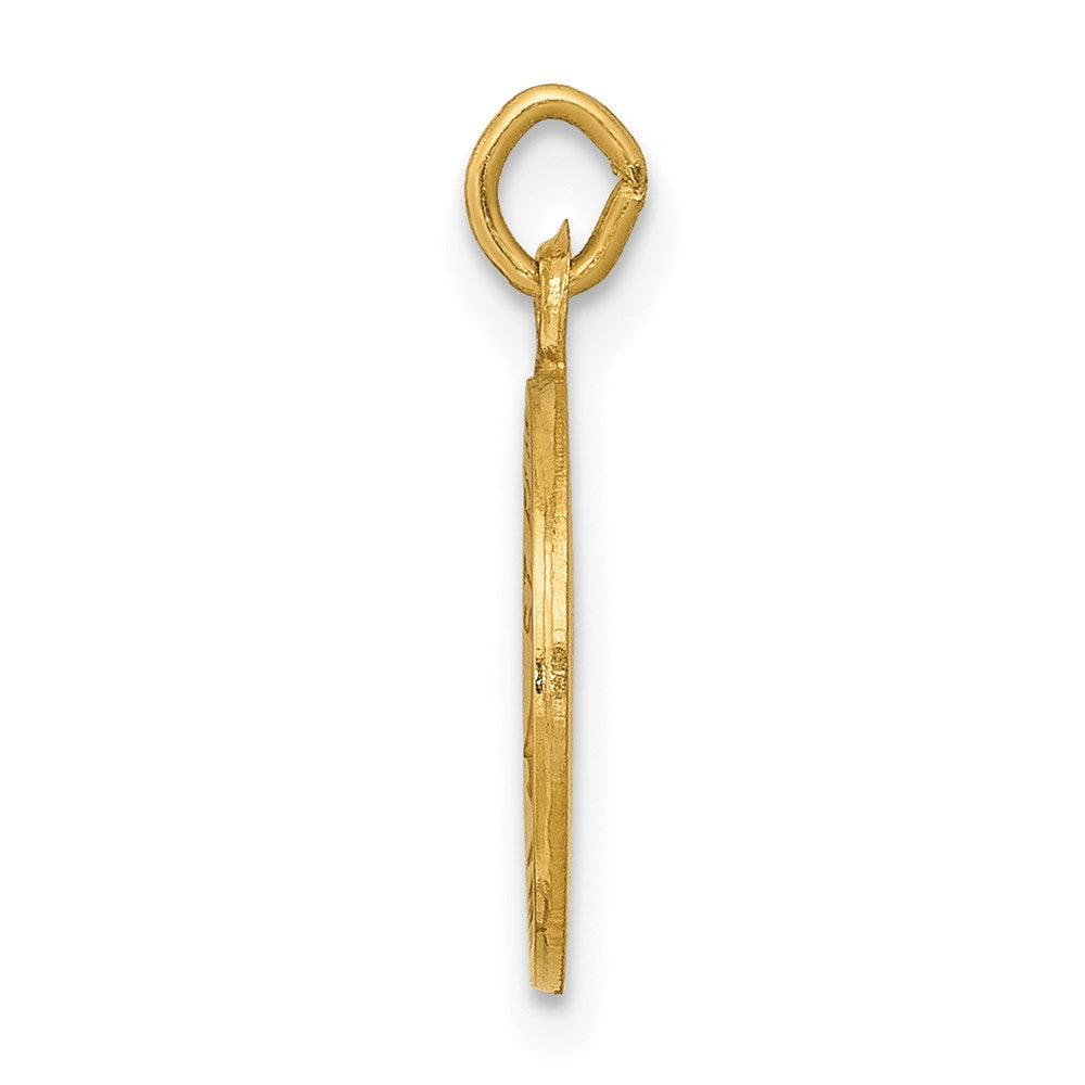 14K Gelbgold Heilige Elizabeth Seton Medaille Charm
