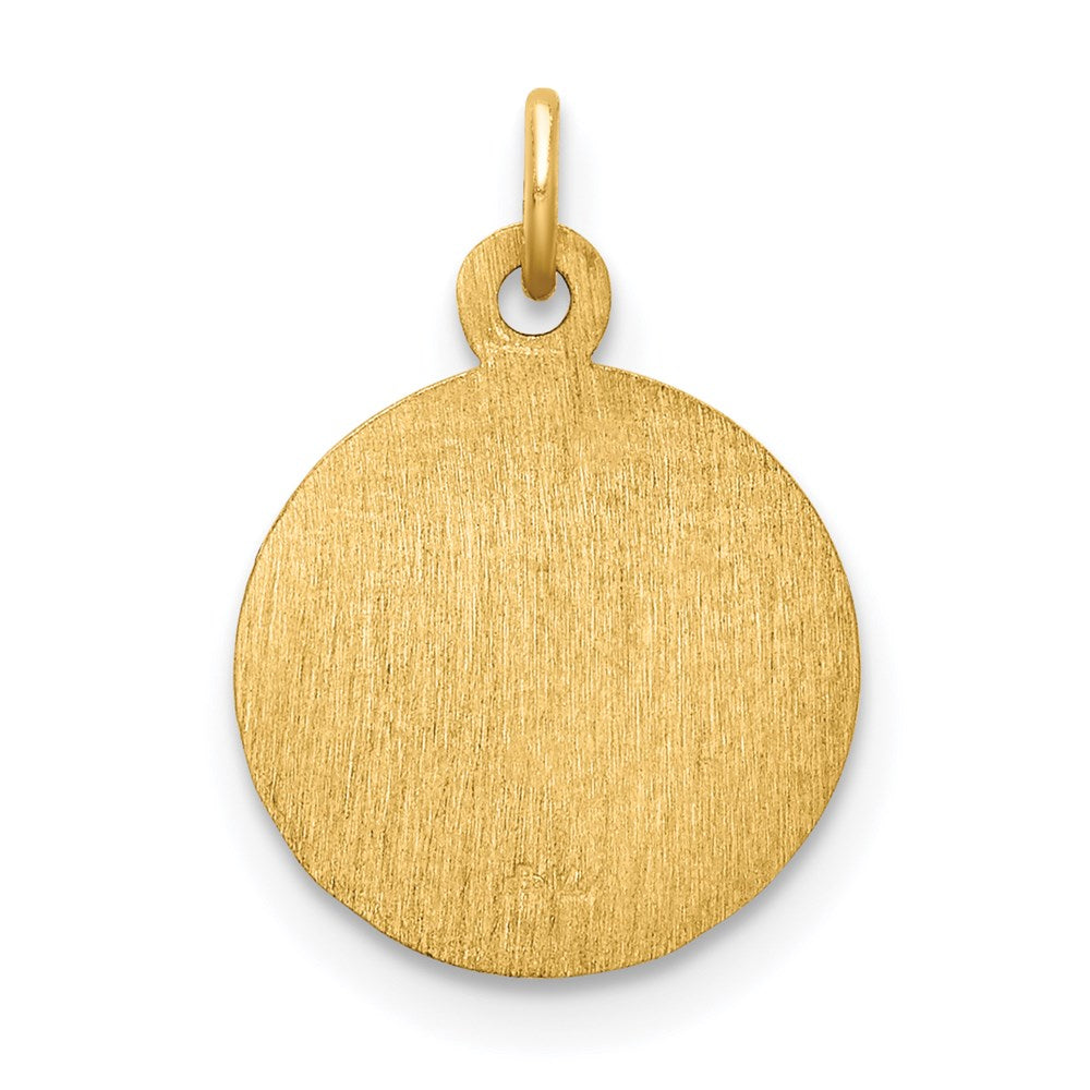 14K Gelbgold Heilige Elizabeth Seton Medaille Charm