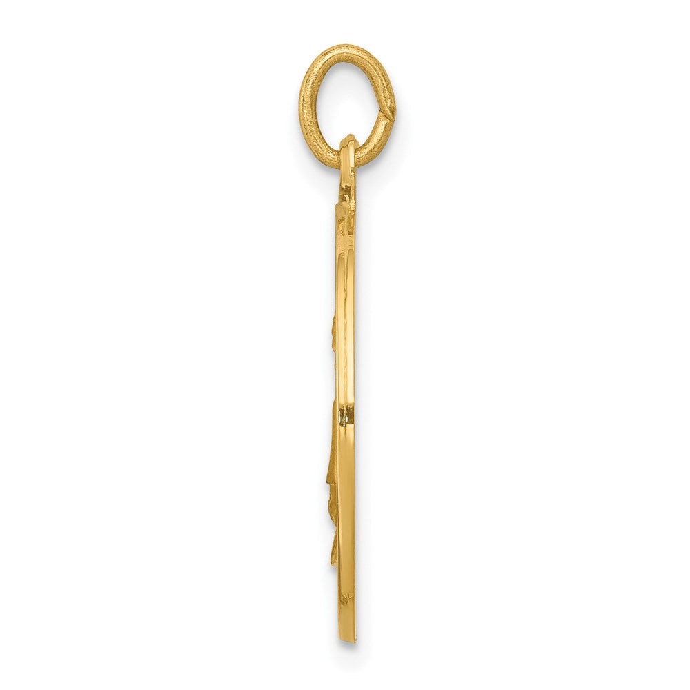 14K Gelbgold Anhänger mit Heiliger-Elisabeth-Seton-Medaille