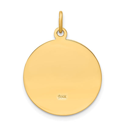 14K Gelbgold Anhänger mit Heiliger-Elisabeth-Seton-Medaille