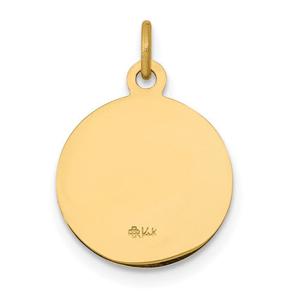 14K Gelbgold Heiliger Johannes Medaille Charm