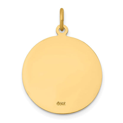 14K Gelbgold Sankt-Johannes-Medaille-Anhänger
