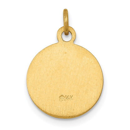 14K Gelbgold Heiliger Gerhard Medaille Charm