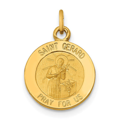 14K Gelbgold Heiliger Gerhard Medaille Charm