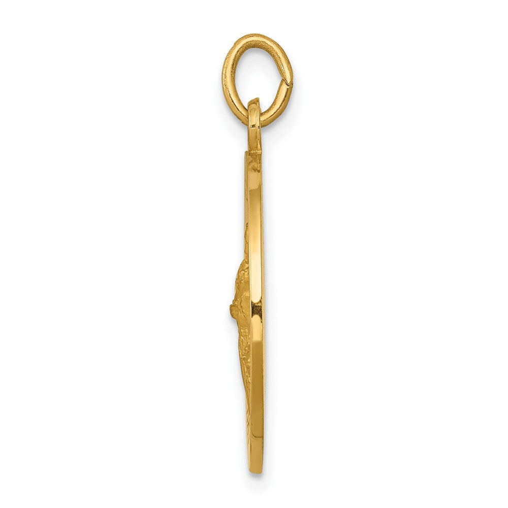 14 K Gelbgold Anhänger Heiliger Gerhard Medaille