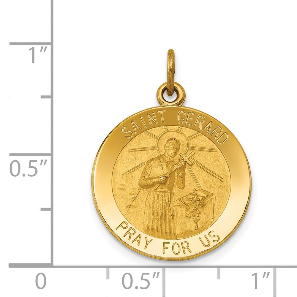 14 K Gelbgold Anhänger Heiliger Gerhard Medaille