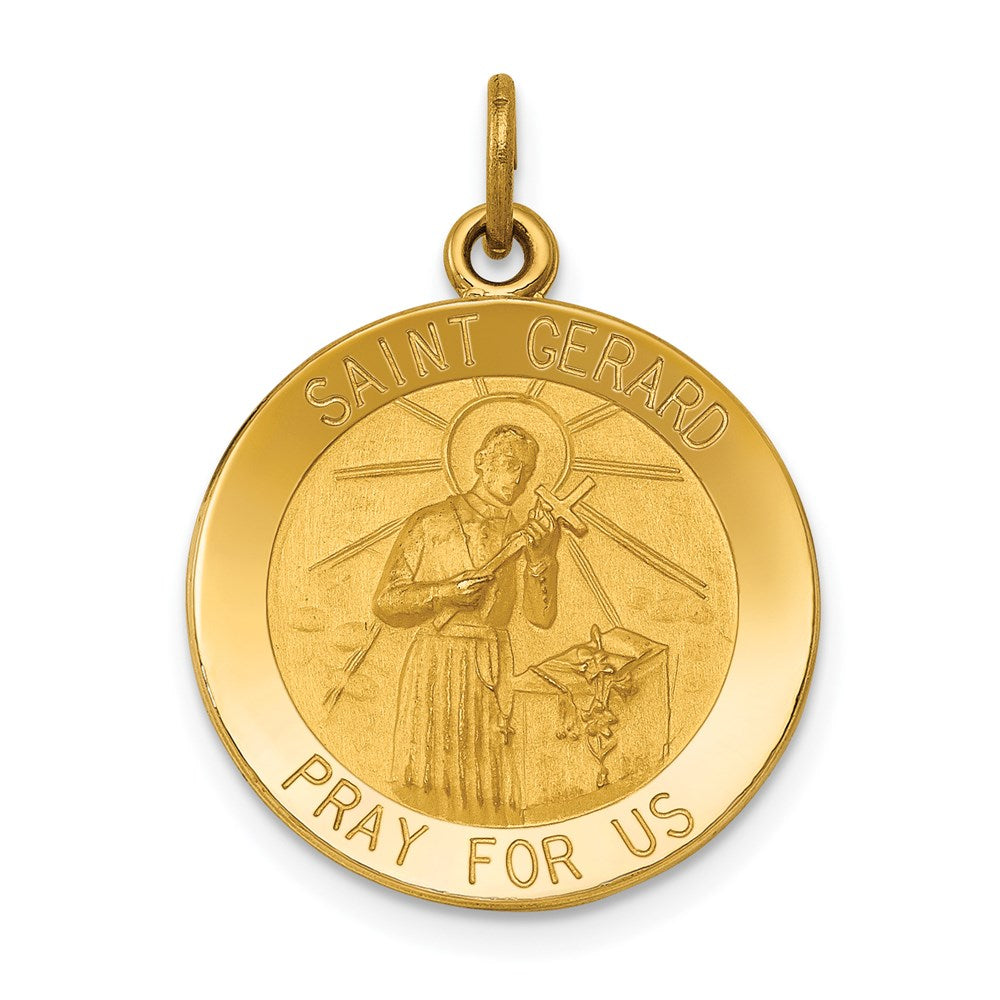 14 K Gelbgold Anhänger Heiliger Gerhard Medaille