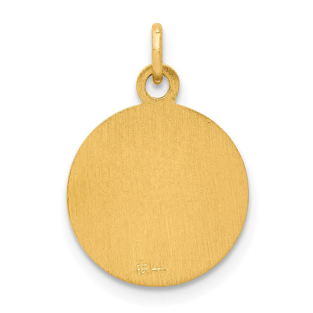 14K Gelbgold Heiliger Matthäus Medaille Charm