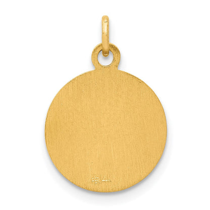 14K Gelbgold Heiliger Matthäus Medaille Charm