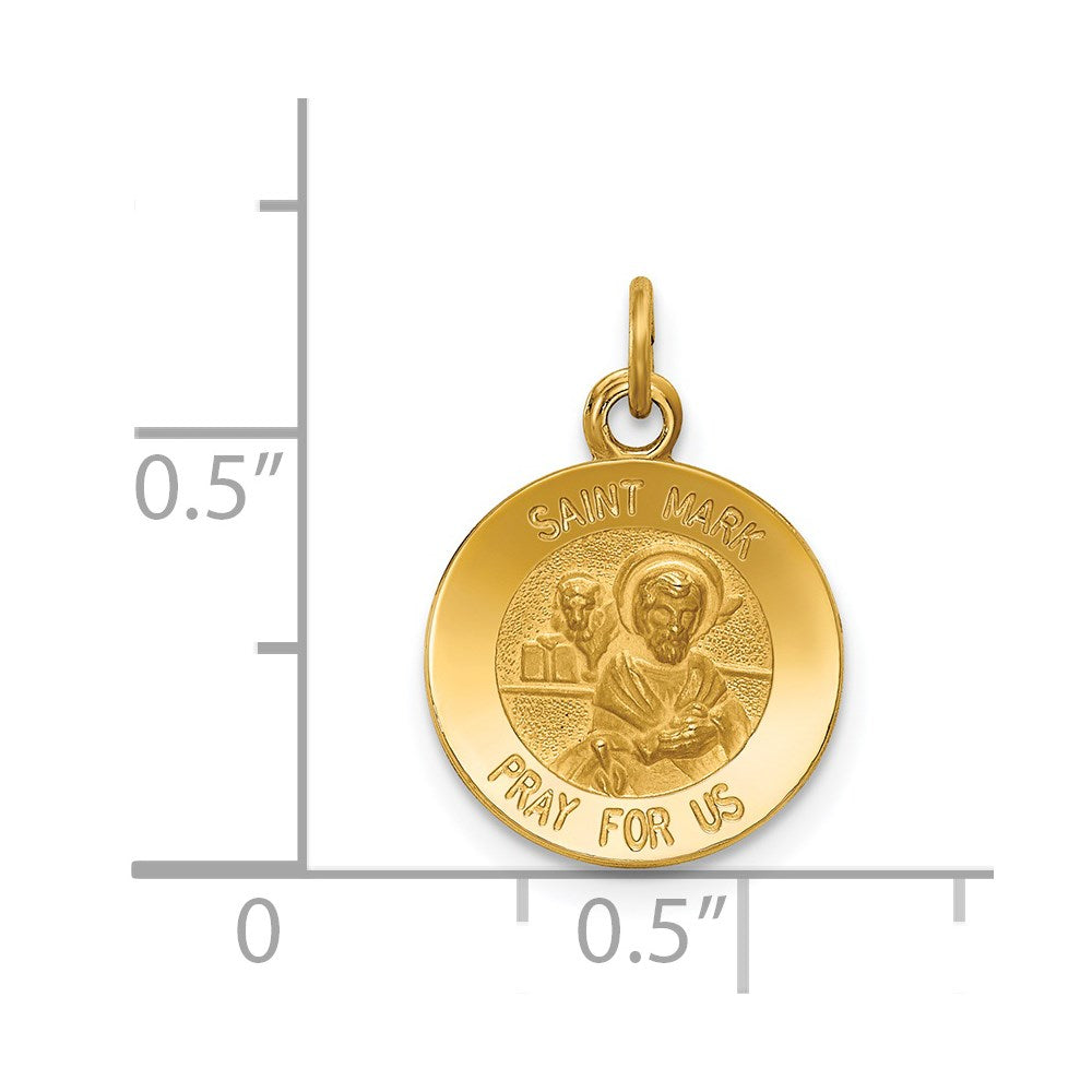 14K Gelbgold Sankt Markus Medaille Charm