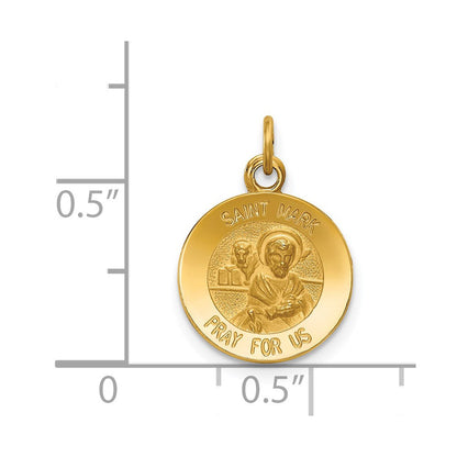 14K Gelbgold Sankt Markus Medaille Charm