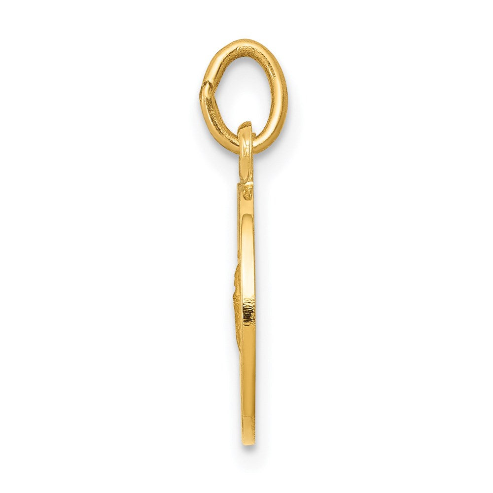 14K Gelbgold Anhänger Heilige Martha Medaille