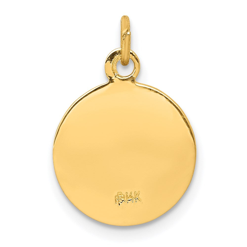 14K Gelbgold Anhänger Heilige Martha Medaille
