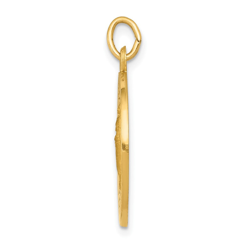 14K Gelbgold Anhänger Heilige Martha Medaille