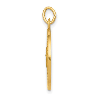14K Gelbgold Anhänger Heilige Martha Medaille