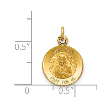 14K Gelbgold Sankt-Paulus-Medaille-Charm