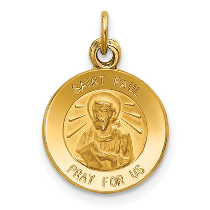 14K Gelbgold Sankt-Paulus-Medaille-Charm