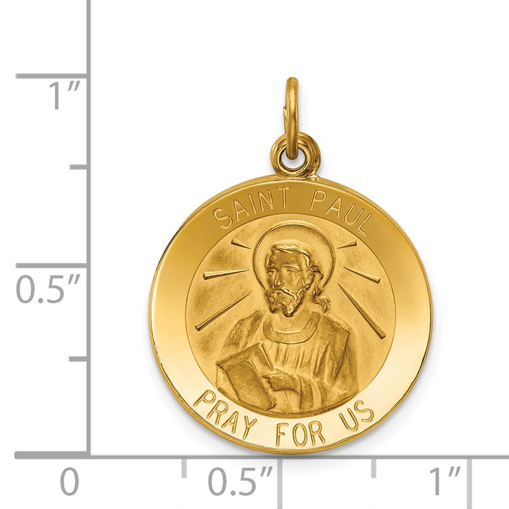 14K Gelbgold Sankt-Paulus-Medaillen-Anhänger