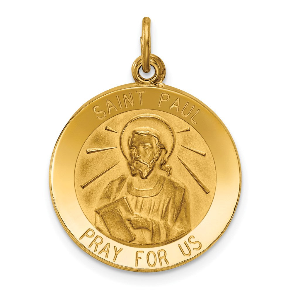14K Gelbgold Sankt-Paulus-Medaillen-Anhänger