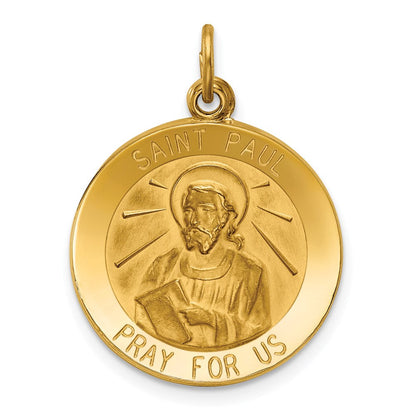 14K Gelbgold Sankt-Paulus-Medaillen-Anhänger