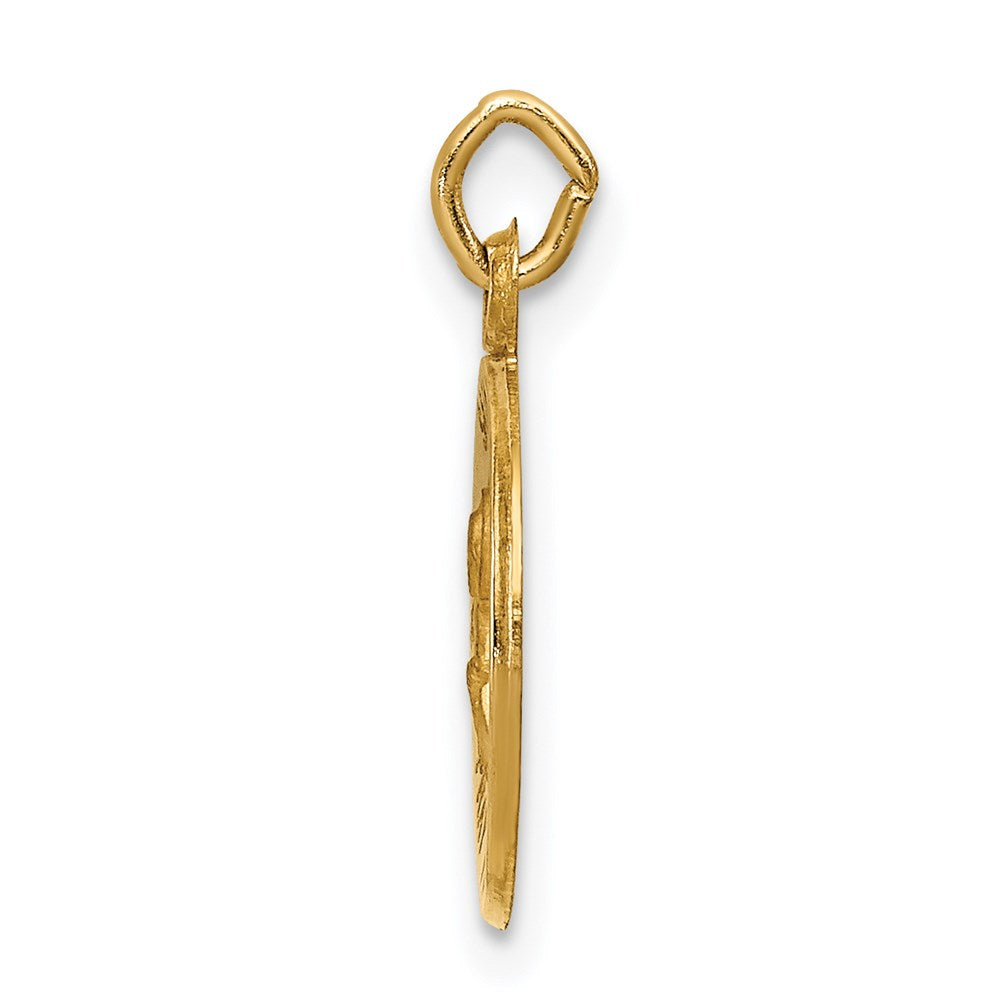 14K Gelbgold Sankt Petrus Medaille Charm