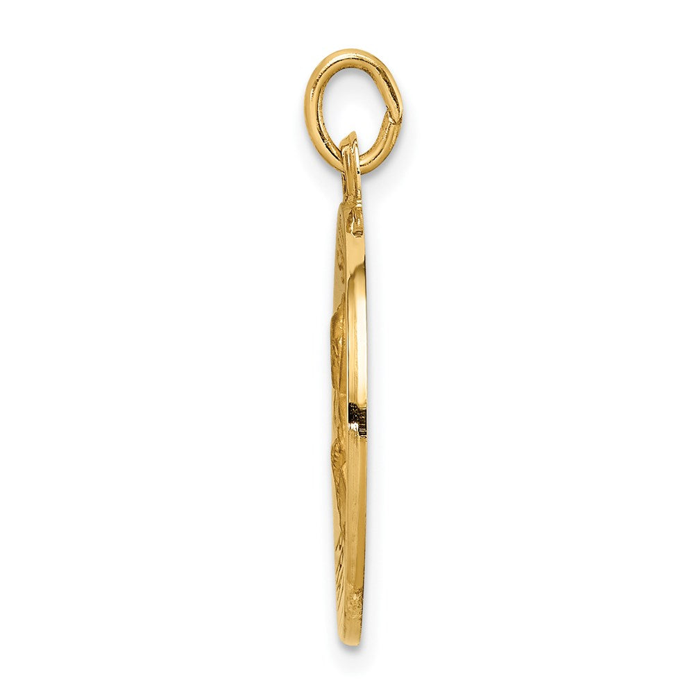 14K Gelbgold Heiliger-Petrus-Medaille-Anhänger