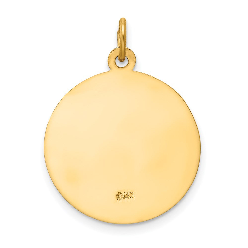 14K Gelbgold Heiliger-Petrus-Medaille-Anhänger