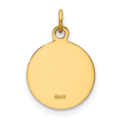 14K Gelbgold Heiliger Rochus Medaillen-Charm