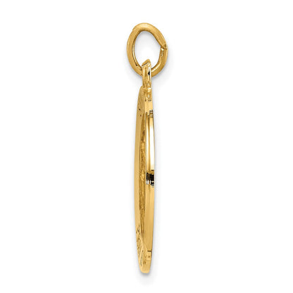 14K Gelbgold Sankt-Rochus-Medaille Anhänger
